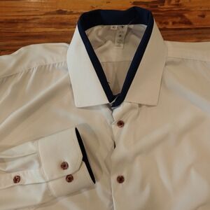 State & Liberty Dress‎ Shirt Mens 48 White Button Performance Stretch Casual